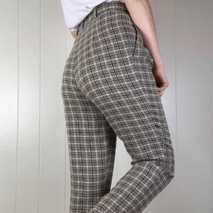 Worthington High rise plaid trousers